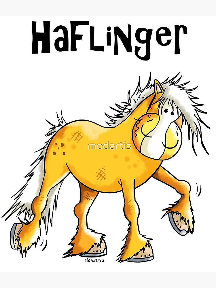 "Funny Haflinger Horse" Art Print for Sale by modartis Redbubble