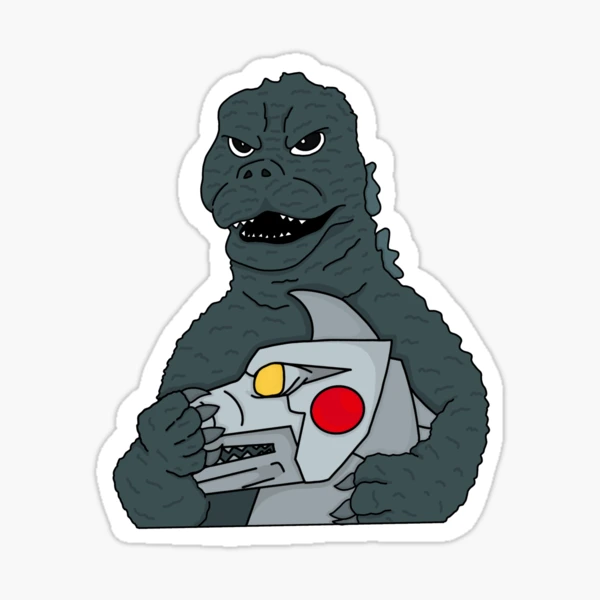 Godzilla Sticker by Affengeist