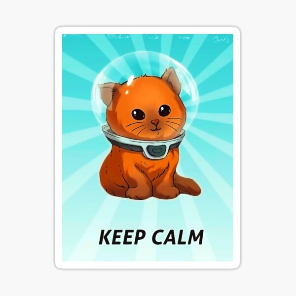 Vista previa del artículo con la obra «Subnautica Keep Calm Kitty Color fijo», diseñado y vendido por ERICBEARD.