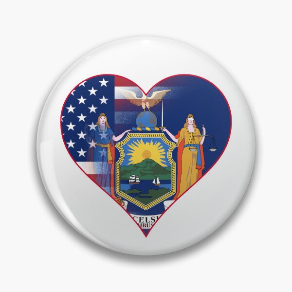 Item preview, State of New York Flag and American Flag Fusion Design designed and sold by Gsallicat.