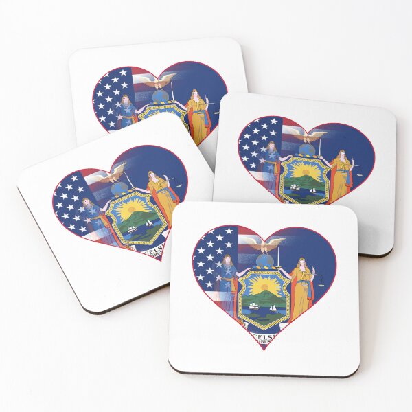 Item preview, State of New York Flag and American Flag Fusion Design designed and sold by Gsallicat.