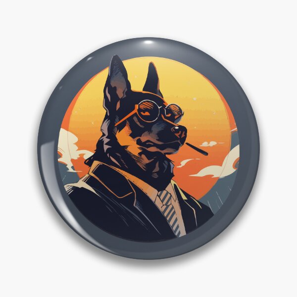 Item preview, A German Shepherd spy dog circle portrait designed and sold by etherElric.