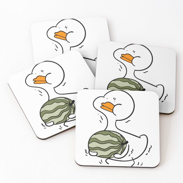 Item preview, White duck with watermelon designed and sold by 147ology.