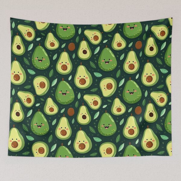 Item preview, cute avocado seamless designed and sold by NatthyDesign.