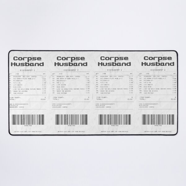Item preview, Corpse Husband song receipt 2 designed and sold by Maria N.