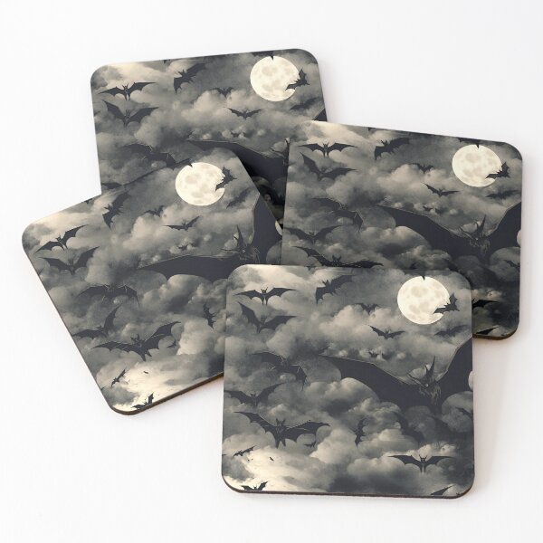 Item preview, Halloween bats flying in the moonlight designed and sold by KERaney.