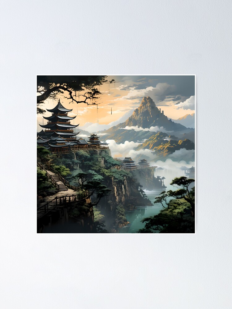 Thumbnail 1 of 3, Poster, Temple's Hidden Realm #1 designed and sold by Dataxe.