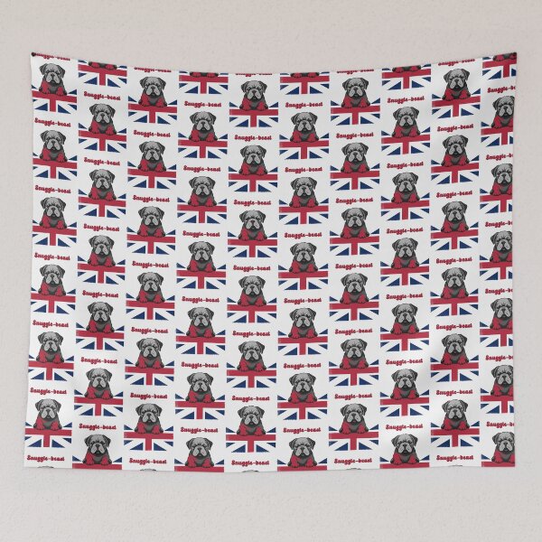 Item preview, Bulldog Inglés Snuggle Beast art Nº 8E Grunge designed and sold by Bauani.