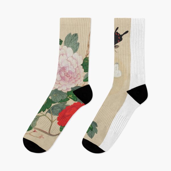 Item preview, Peonies Korean art Korean traditional painting Garden flowers Vintage art Asian art designed and sold by allpalgo.