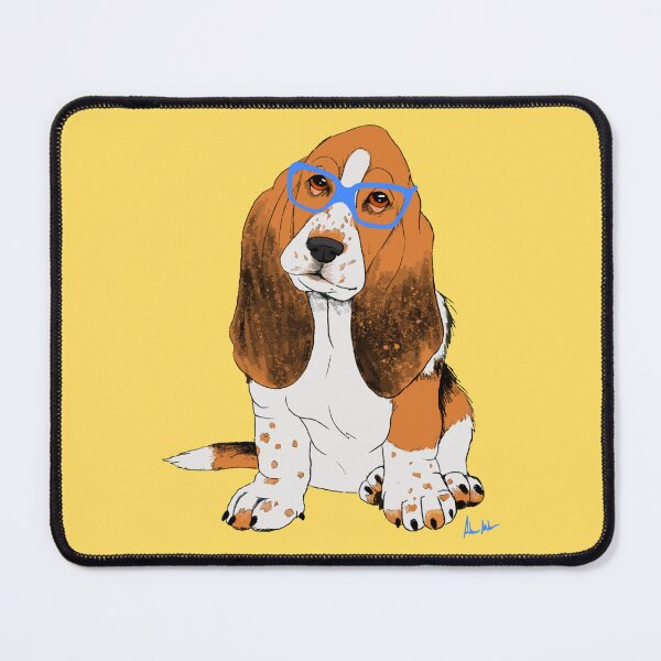 Item preview, Basset Hound With Glasses designed and sold by MaimeeO.