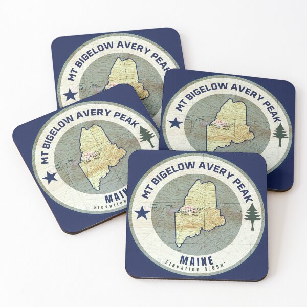 Item preview, Maine Mountain Map - Mt Bigelow Avery Peak designed and sold by Willz Designz.