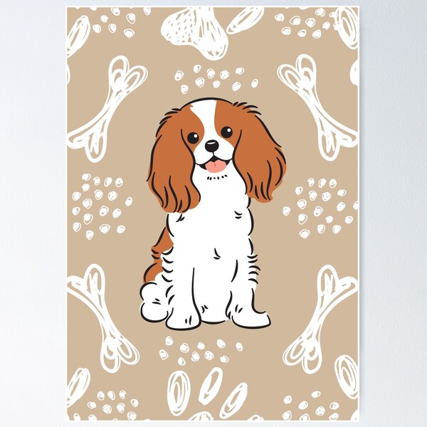 Blenheim Cavalier King Charles Spaniel Poster
