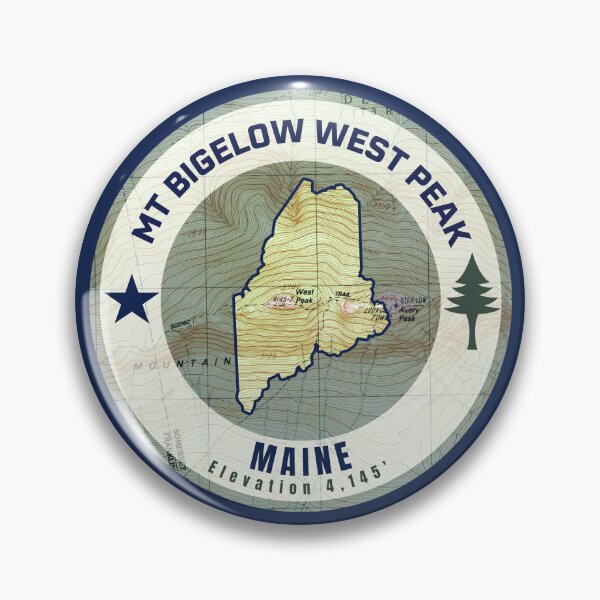 Item preview, Maine Mountain Map - Mt Bigelow West Peak designed and sold by Willz Designz.