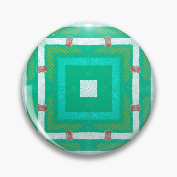 Item preview, Green Geometric Squares Pattern designed and sold by KeksWorkroom.
