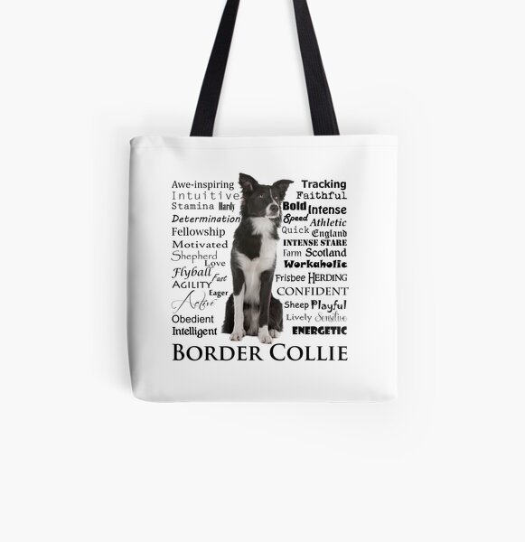 Border Collie Traits All Over Print Tote Bag