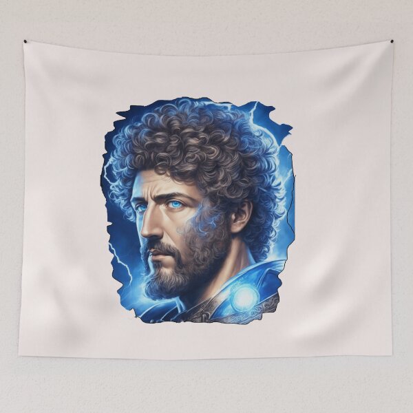 Artikelvorschau, Kaiser Marcus Aurelius Design ll Stil Philosoph Marcus Aurelius Art Digital entworfen und verkauft von StoicWarrior.