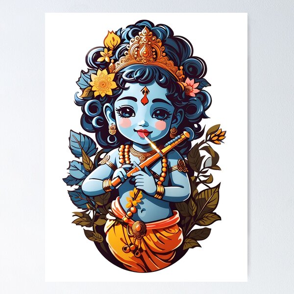 Comet Busters Spiritual Krishna Temporary Tattoo Sticker (BJ070) :  Amazon.in: Beauty