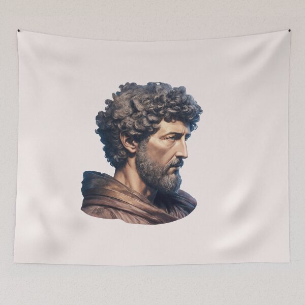Artikelvorschau, Kaiser Marcus Aurelius Design lV Stil Philosoph Marcus Aurelius Art Digital entworfen und verkauft von StoicWarrior.
