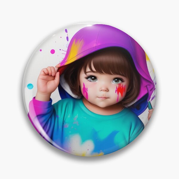 Item preview, Baby girl dripping paint art  designed and sold by Gigglyvibes.