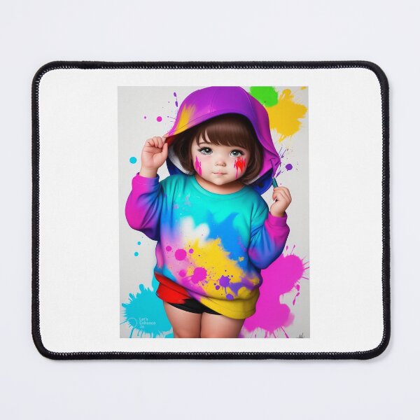 Item preview, Baby girl dripping paint art  designed and sold by Gigglyvibes.