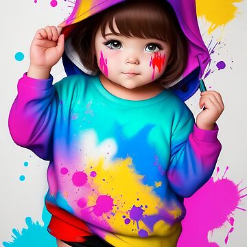 Baby girl paint shirt sale