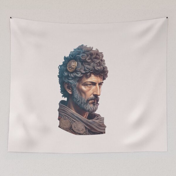 Artikelvorschau, Kaiser Marcus Aurelius Design Vl Stil Philosoph Marcus Aurelius Art Digital entworfen und verkauft von StoicWarrior.