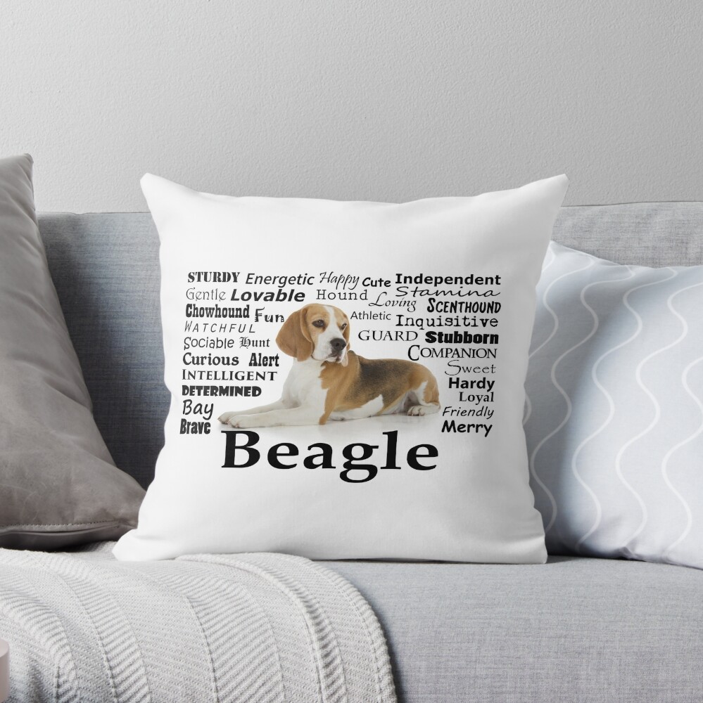 beagle face pillow