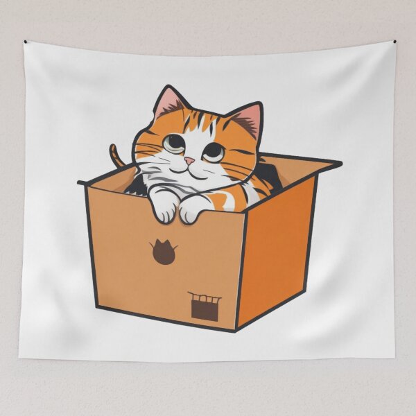 Item preview, Cute Cat in a Box designed and sold by artnexuss.