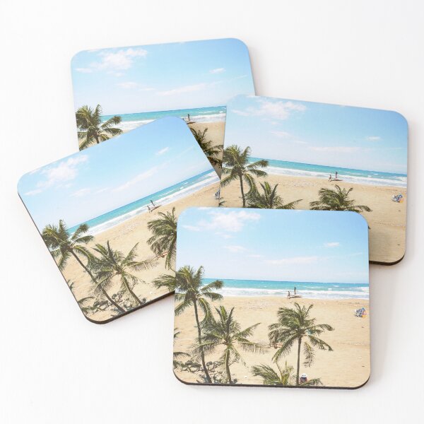 Item preview, Sunny Waterside Sandy Beach Scene (square) designed and sold by SimplyHilarious.