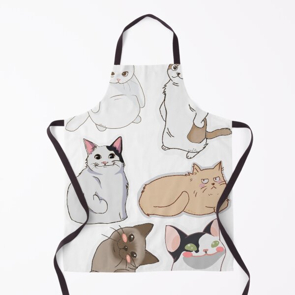 Item preview, Kawaii cat memes sticker sheet designed and sold by Hiibo-o.