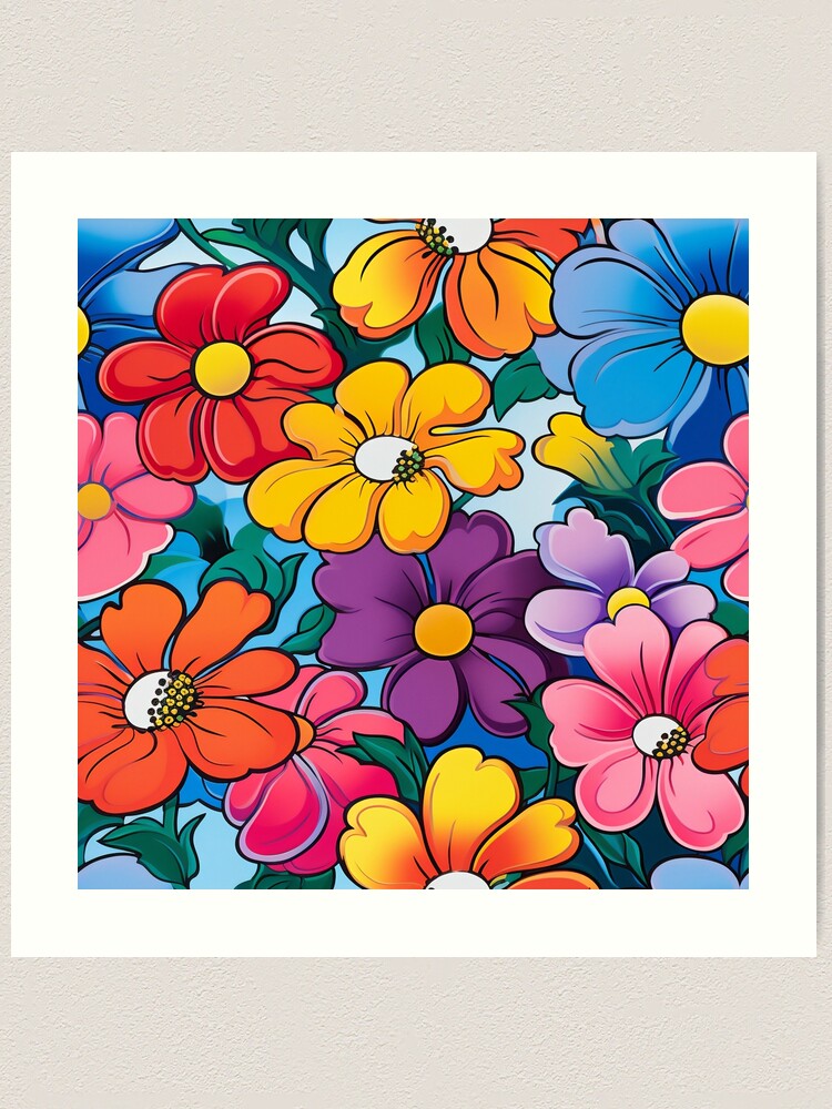 アート・デザイン・音楽 FLOWERS Artworks Couleur Pop Art Flowers