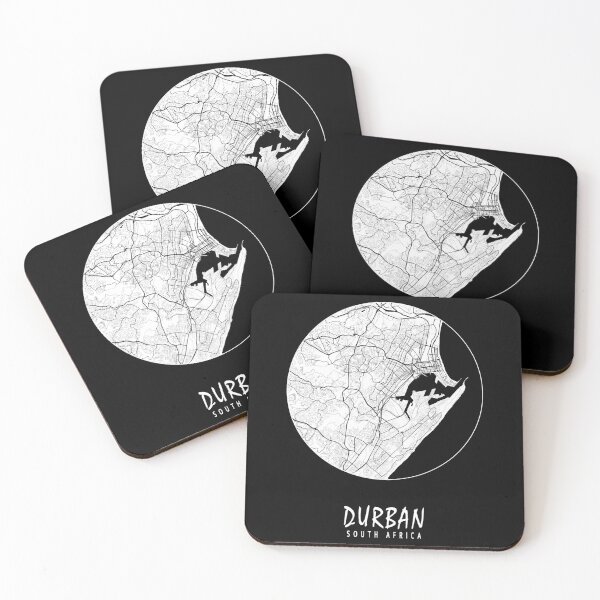 Item preview, Durban City Map of KwaZulu-Natal, South Africa - Full Moon designed and sold by lamon-tgibbs.