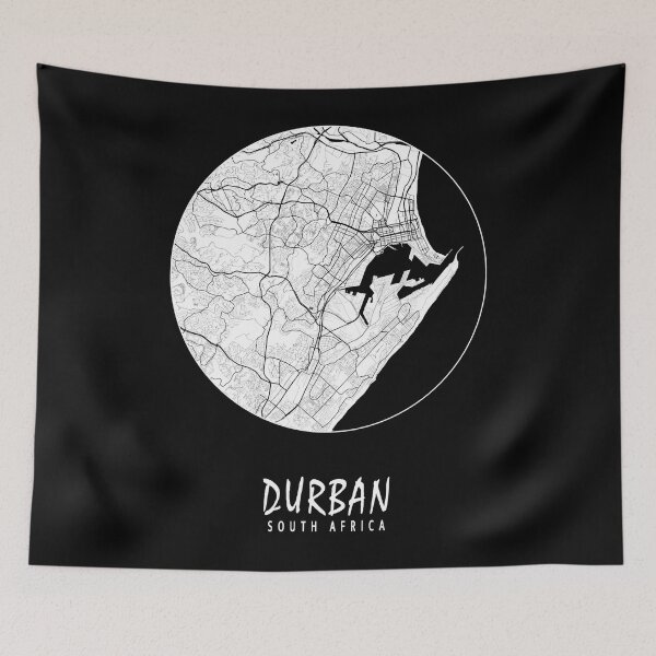 Item preview, Durban City Map of KwaZulu-Natal, South Africa - Full Moon designed and sold by lamon-tgibbs.