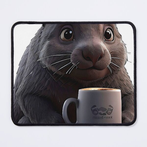 Item preview, Wombat Coffee Drinker - Humorous Graphic designed and sold by well3eyond.