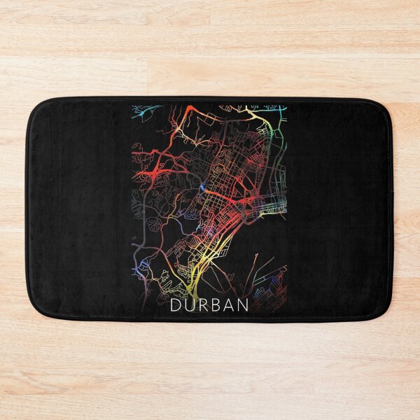 Item preview, Durban City Street Map Dark Mode  designed and sold by lamon-tgibbs.