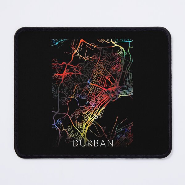 Item preview, Durban City Street Map Dark Mode  designed and sold by lamon-tgibbs.