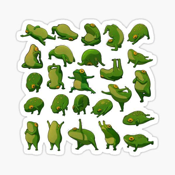 Frog Yoga Stickers – GirlsPrintingHouse