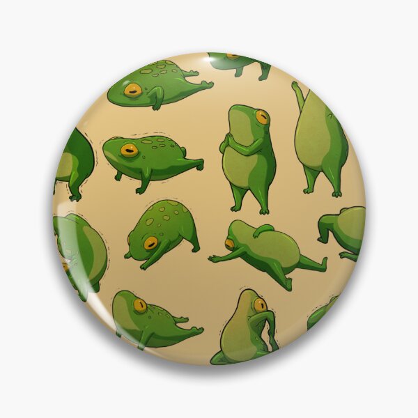 Item preview, Yoga Frogs Poster With Text designed and sold by DingHuArt.