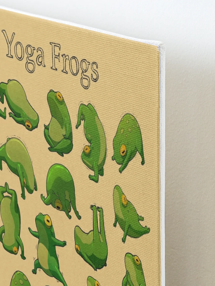 Yoga Frogs, 11x17 Signed Digital Art Print Poster