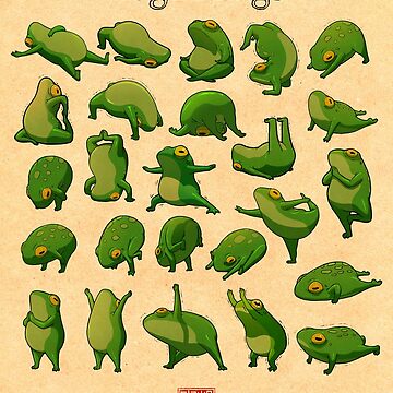 Frog Yoga Stickers – GirlsPrintingHouse