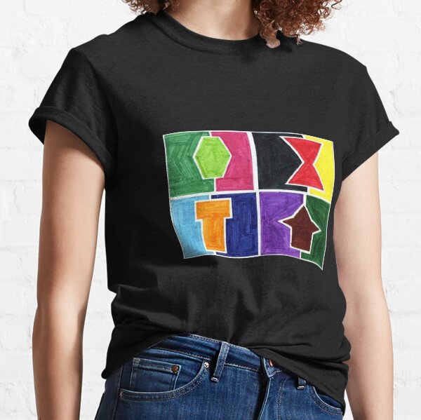 4 Cclors Card (Facemadics colorful iIllustration shape drawing) Classic T-Shirt