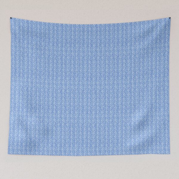 Item preview, Monochrome simple light blue textured herringbone. designed and sold by marinaklykva.