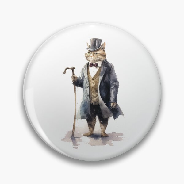 Item preview, Overcoat Cat with Top Hat and Cane designed and sold by MichaelRBubb.