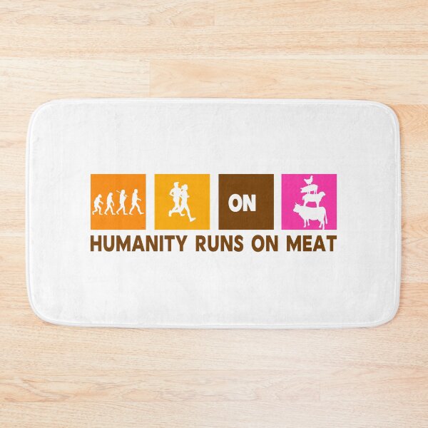 Item preview, HUMANITY RUNS ON MEAT, Carnivore Diet Graphic designed and sold by Made by Tamar.
