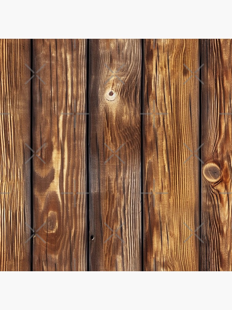 Pegatina for Sale con la obra «Textura de tablones de madera verticales  marrón envejecido» de Sturdust