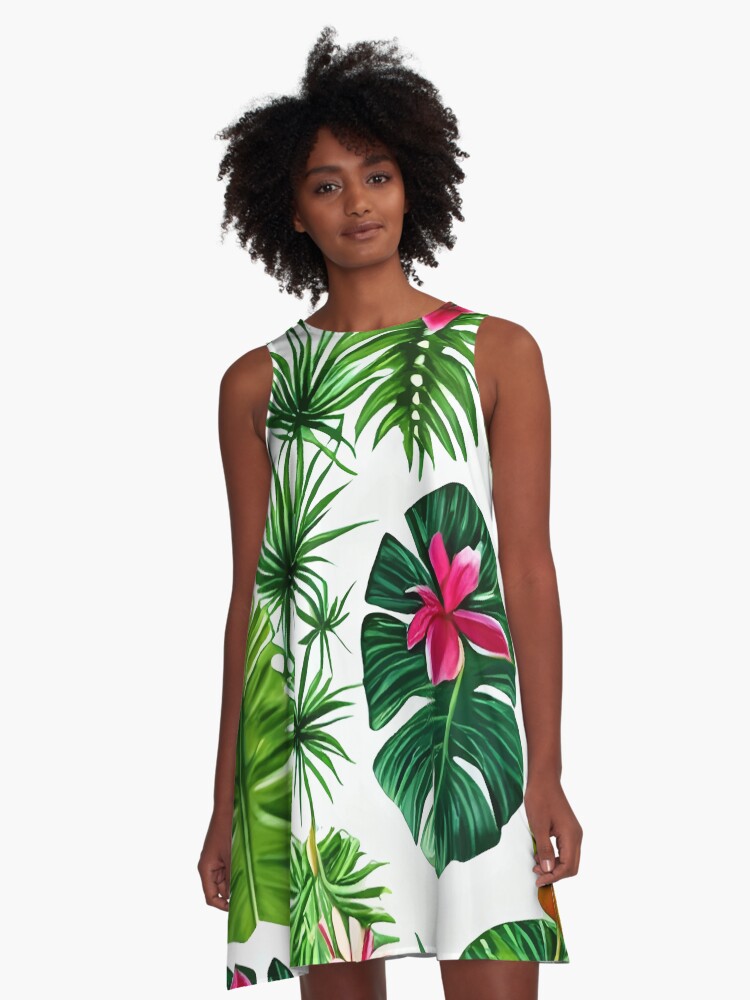 Banana leaf print dress best sale