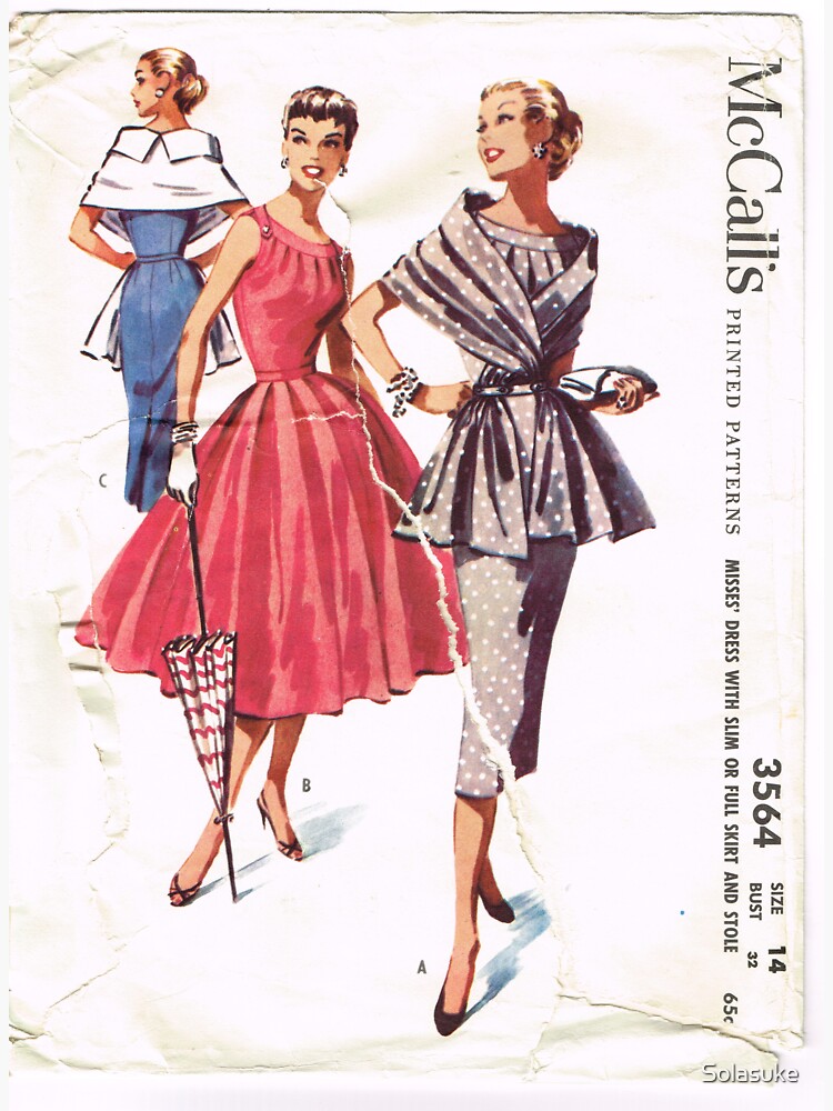 Retro Fashion Dress Pattern Sticker Retro Fashion Dress Pattern Sticker