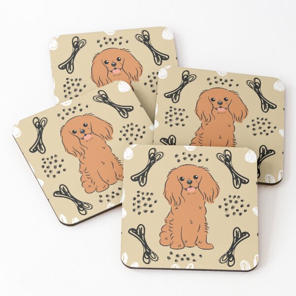 Item preview, Ruby Cavalier King Charles Spaniel designed and sold by Lulupainting.