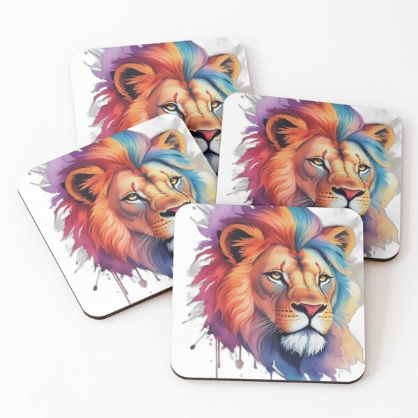 Item preview, Splash of color Lion designed and sold by Oaknlane.