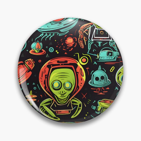 Artikelvorschau, Neon-Alien-Tech-Kunst – Nahtlos entworfen und verkauft von GalacticLabs.
